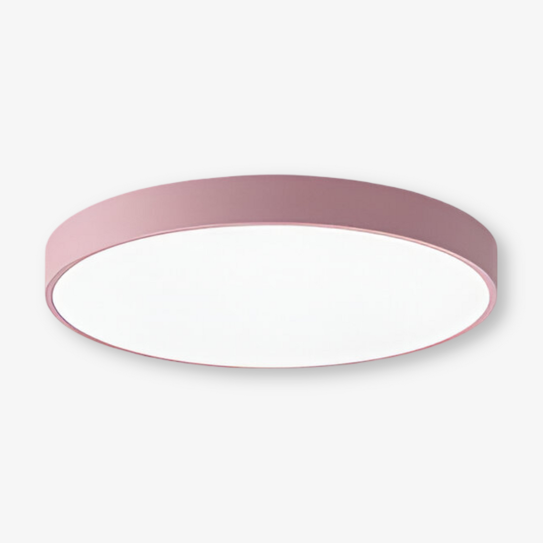 Lampe de plafond ronde LED, touche moderne pour votre décoration.