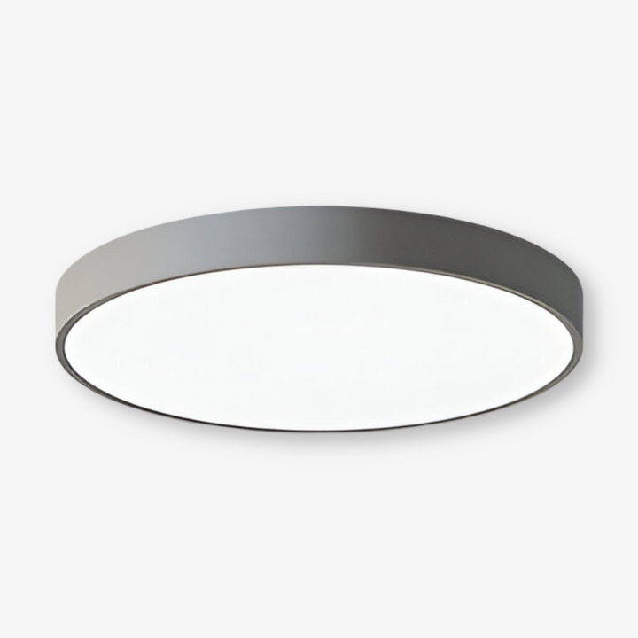 Design élégant : plafonnier LED rond, lumière douce pour la maison.