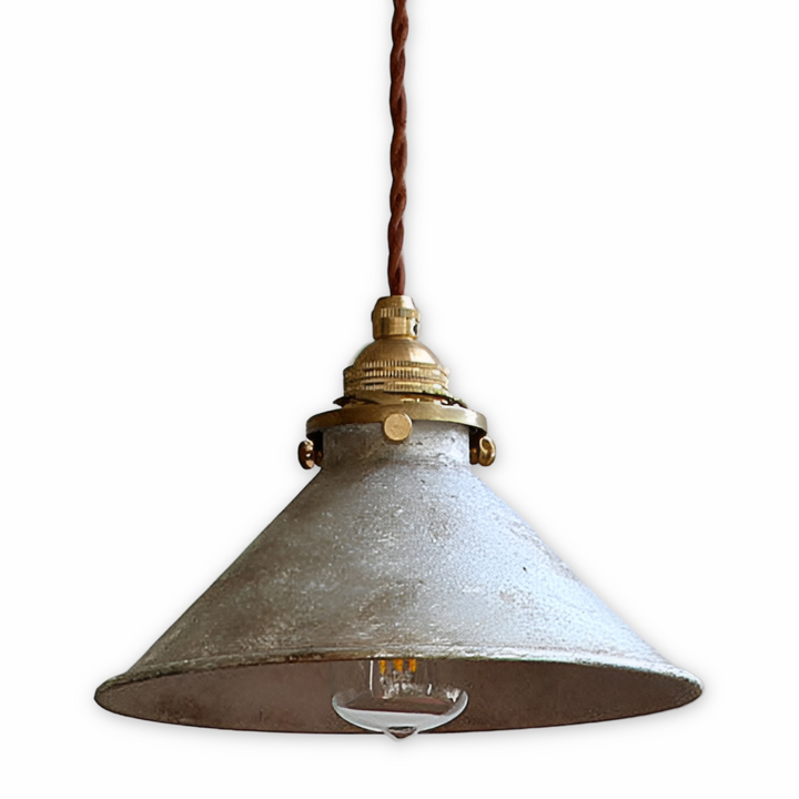 Lampe suspendue industrielle conique vintage noire. Idéale pour cuisine, salon. Éclairage design rétro plafond.