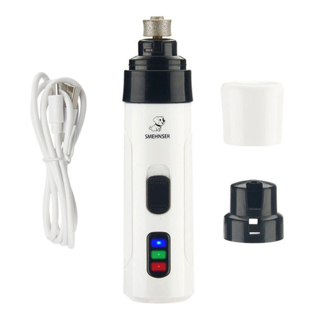Lime à griffes électrique sans fil ergonomique pour toilettage facile et efficace des animaux domestiques.