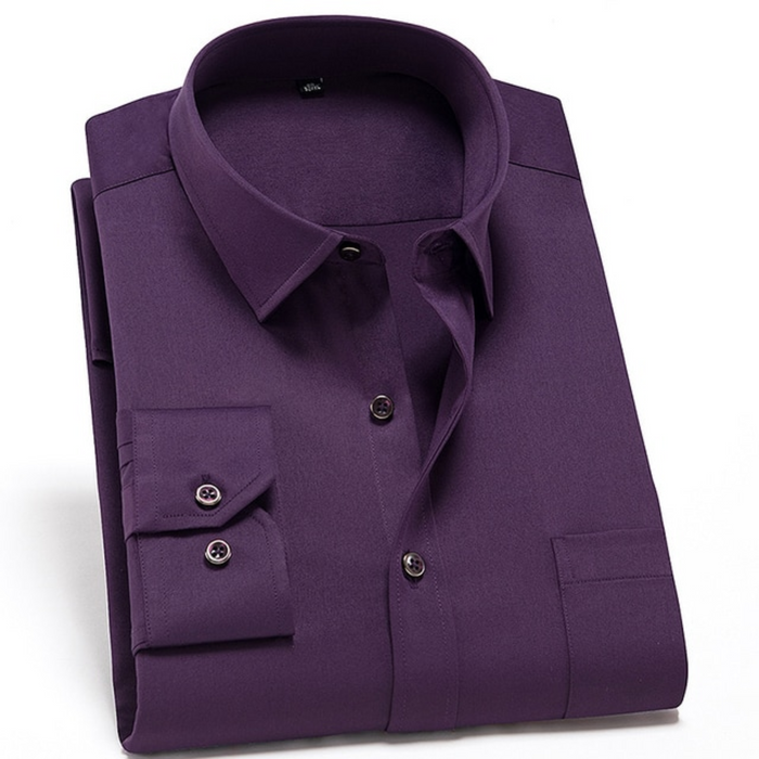 Chemise homme quotidienne, infroissable et extensible, offrant style et confort sans compromis, très pratique.