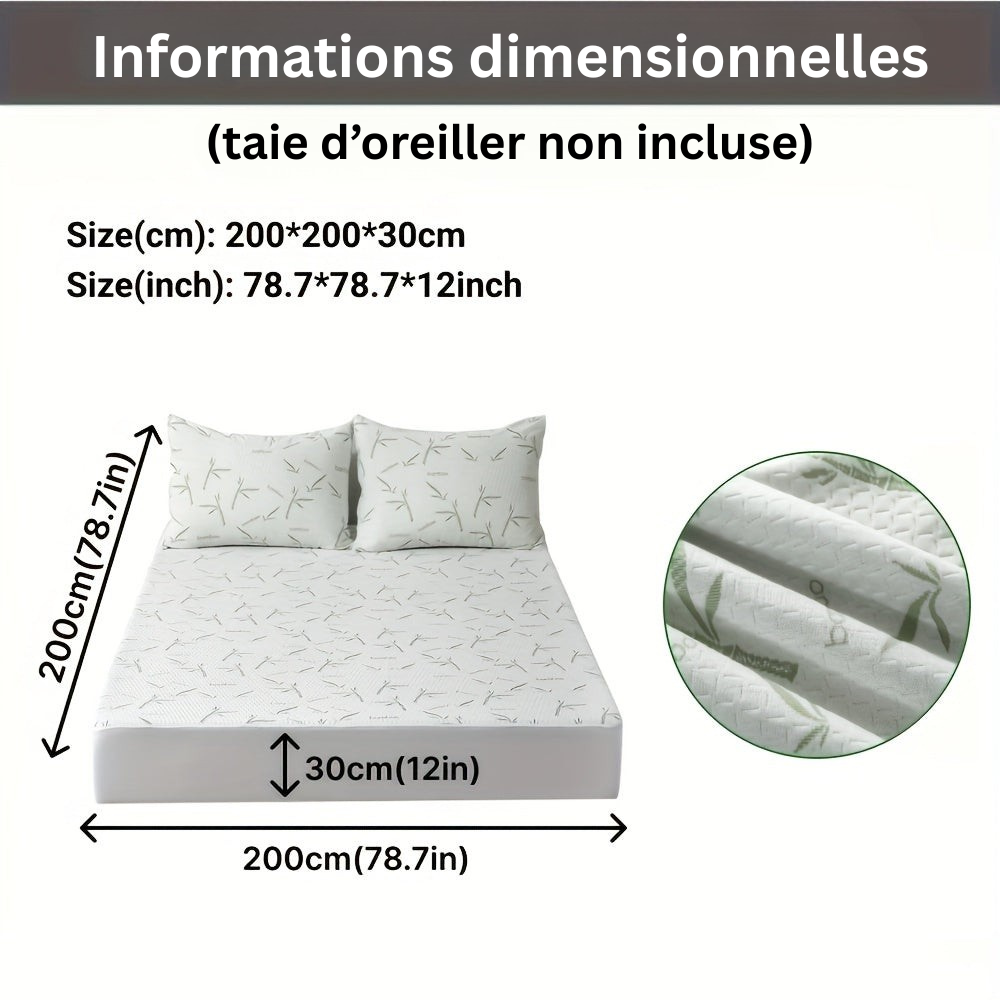 Dormez mieux avec ce protège-matelas respirant BambooCool, en bambou naturel.