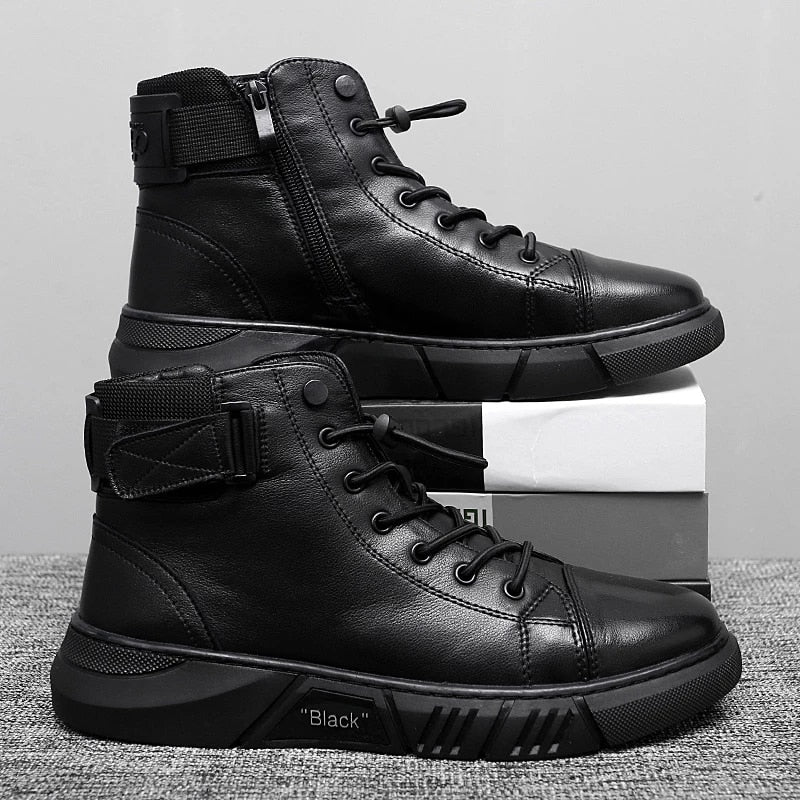 Vue avant des baskets Jackson pour hommes, confortables et stylées, conçues pour soulager la douleur au pied.