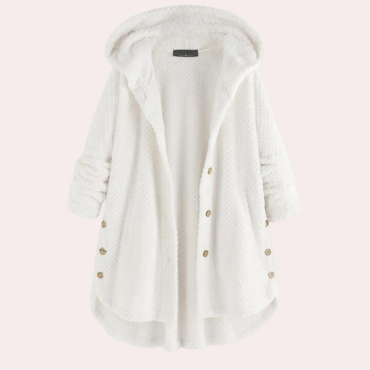Ce cardigan long pour femme avec capuche offre chaleur et style élégant pour l'automne et l'hiver.