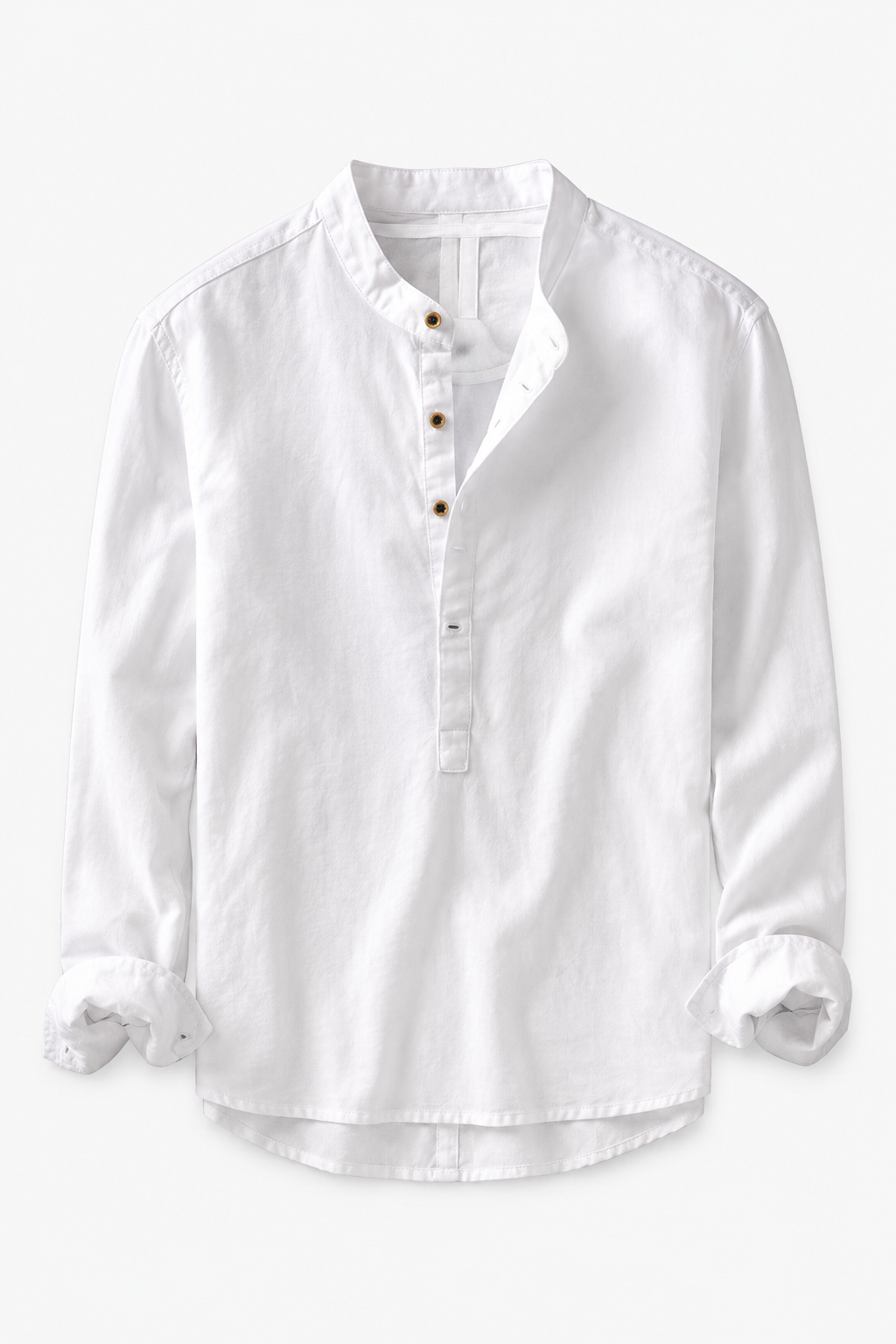 Mode homme : chemise Henley Kaizen élégante, décontractée, parfaite pour un look quotidien confortable.