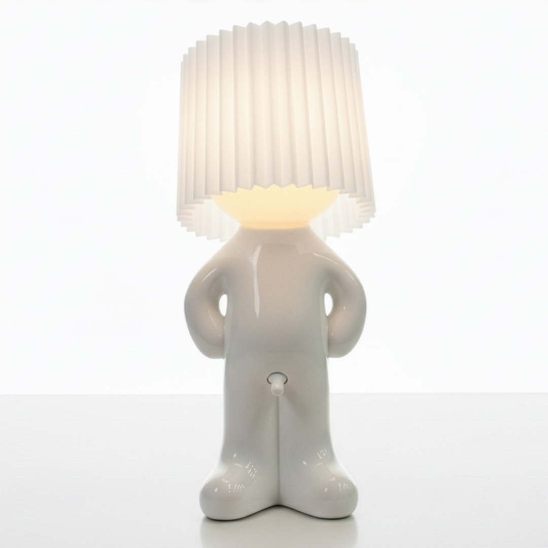 Lampe de chevet design moderne, lumière d'ambiance pour chambre élégante.