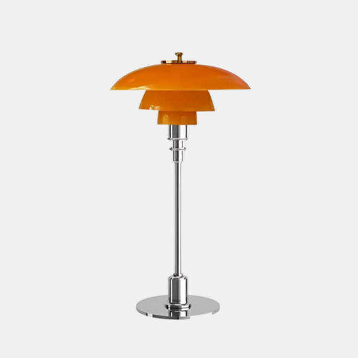 Lampe de table design moderne, style scandinave, pour une ambiance chaleureuse et éclairage doux.