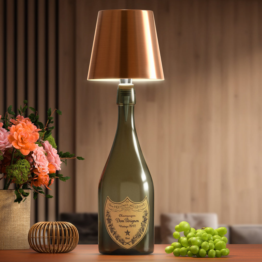 Lampe d'ambiance bouteille LED, lumière douce et recyclable, parfaite déco.