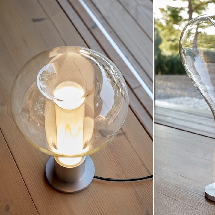 Lampe de table LED d'ambiance, design moderne et sculptural, lumière économique pour salon/chambre.