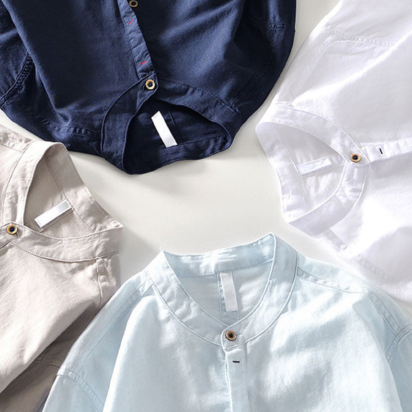 Chemise Henley moderne Kaizen pour homme, manches longues, coupe décontractée, mode printemps-été.
