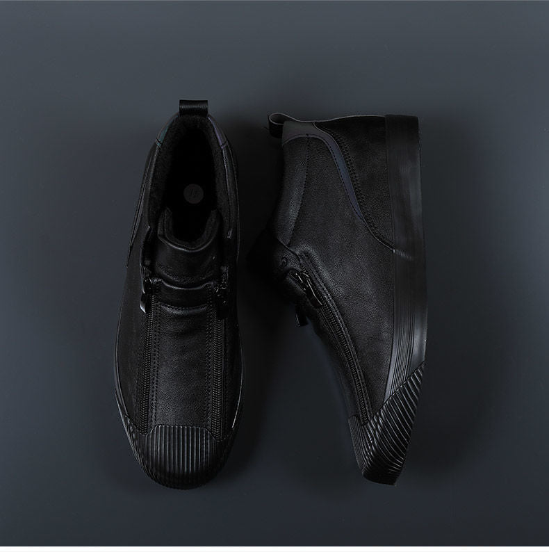 Baskets homme Noah, confortables, avec fermeture éclair. Style décontracté, évoquant l'aisance du mocassin moderne.