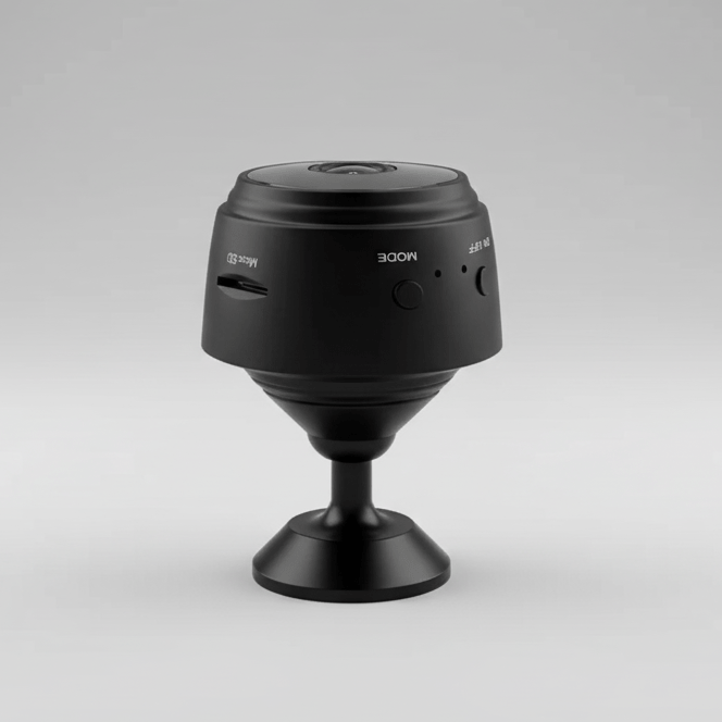 Caméra intérieure SECURAVIEW 1080P HD, surveillance 24/7, vision nocturne infrarouge et contrôle total par application.