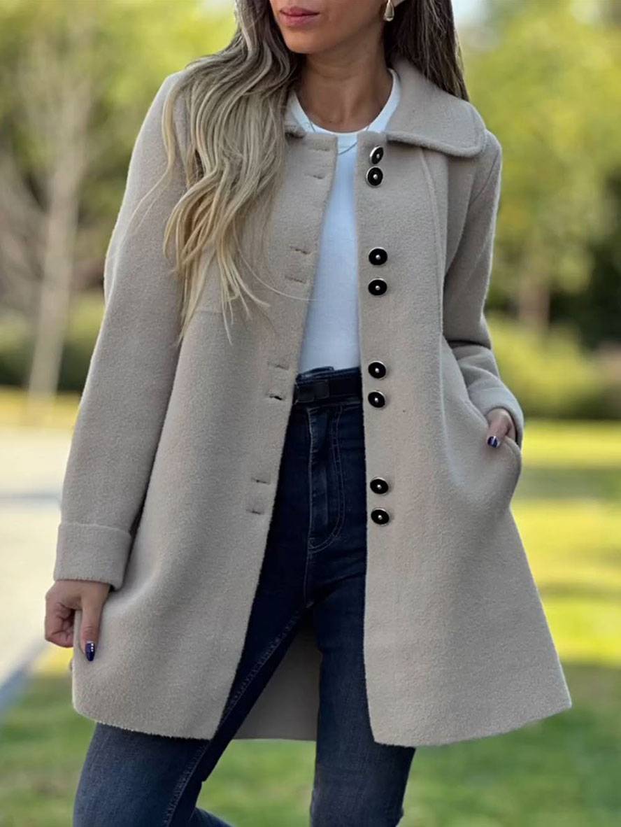 Cardigan long chic Louise pour femme, élégant et confortable, parfait pour la mi-saison.