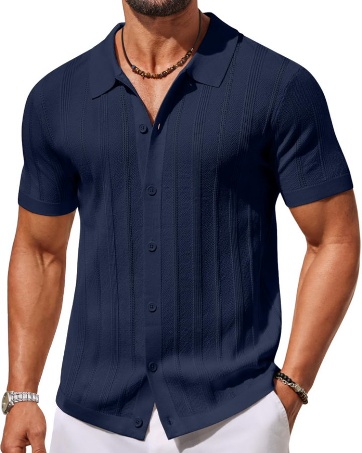 Chemise polo Alex pour homme, coupe moderne et casual. Parfaite pour un look chic et décontracté en été.