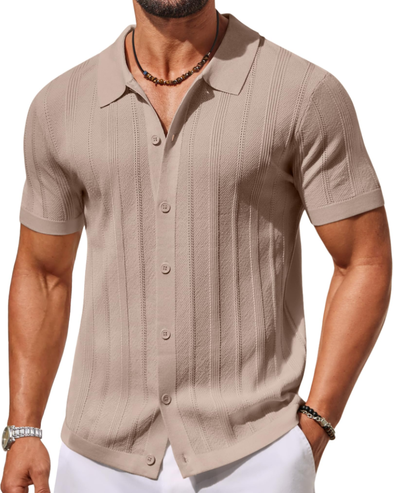 Polo Alex estival pour homme, manches courtes. Vêtement respirant et confortable, idéal pour les chaudes journées.