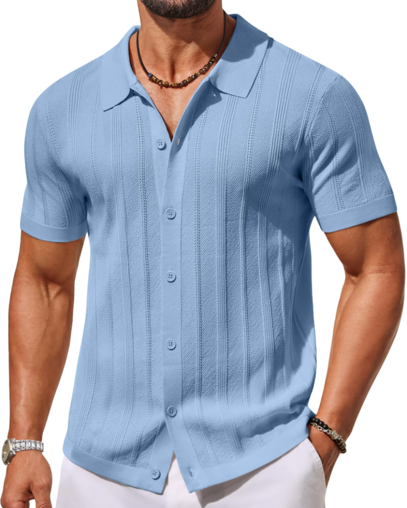 Chemise polo homme Alex, élégante et décontractée. Manches courtes pour un confort maximal durant l'été.