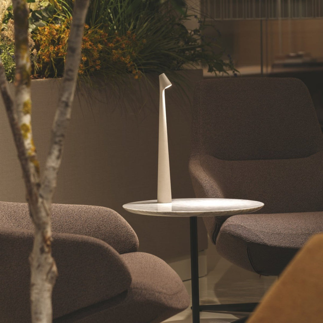 Éclairage d'ambiance LED moderne, lampe sans fil rechargeable pour le salon ou le jardin.