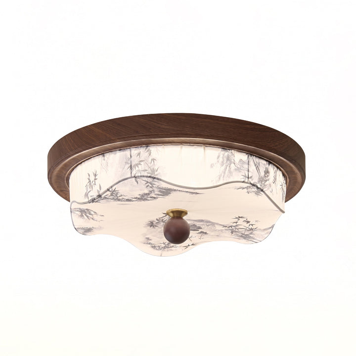 Plafonnier LED moderne et élégant, design scandinave, éclairage doux pour salon ou chambre.