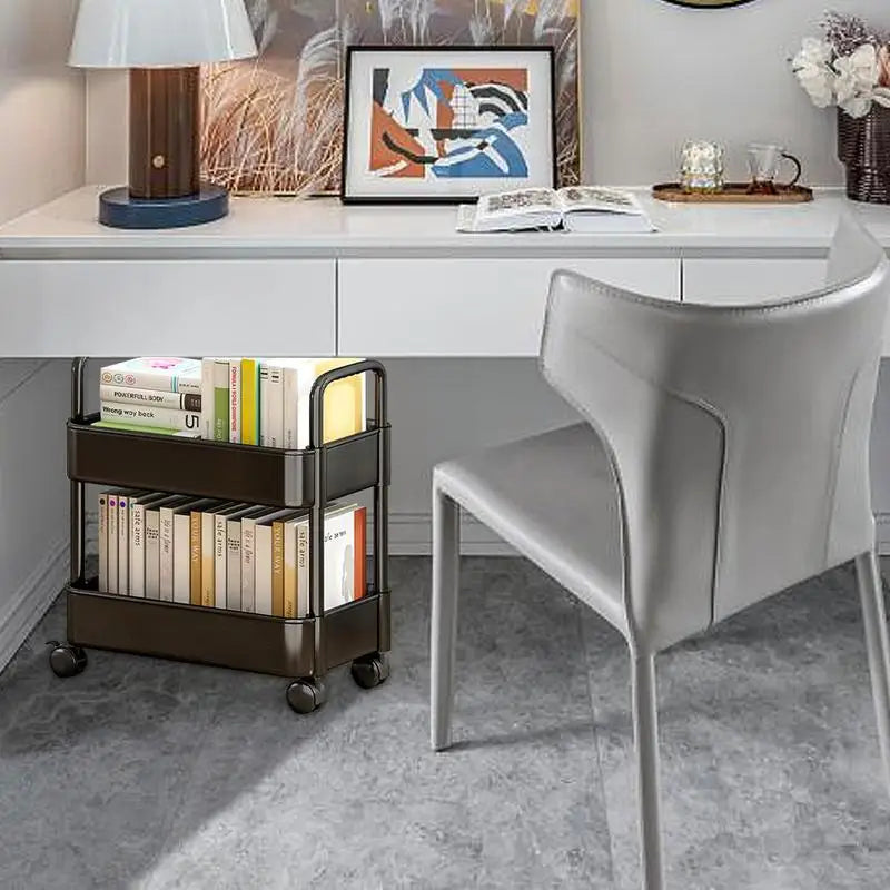 Organisateur mobile polyvalent à roulettes. Chariot de rangement Rollit avec étagères pour bureau, chambre, salon.