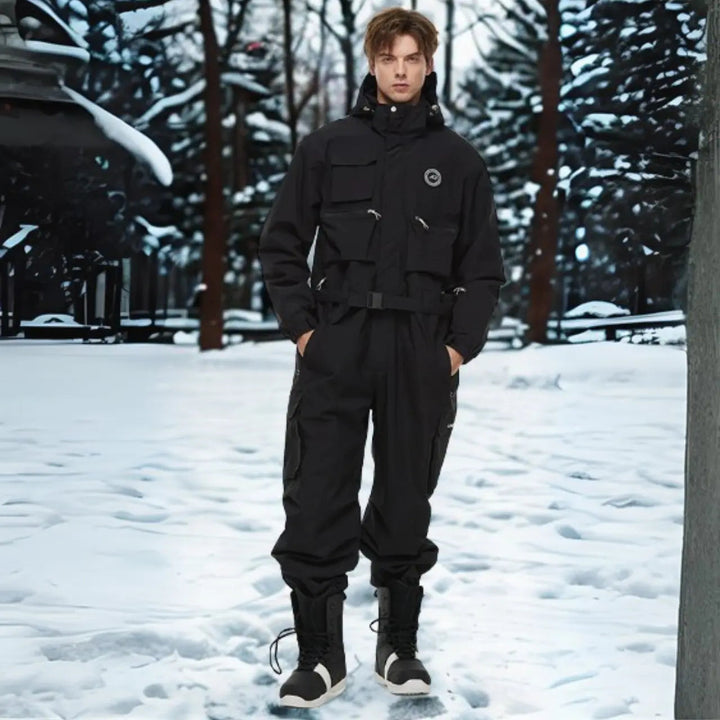 Combinaison de ski homme imperméable et isolante pour l'hiver, parfaite pour la neige et la montagne.