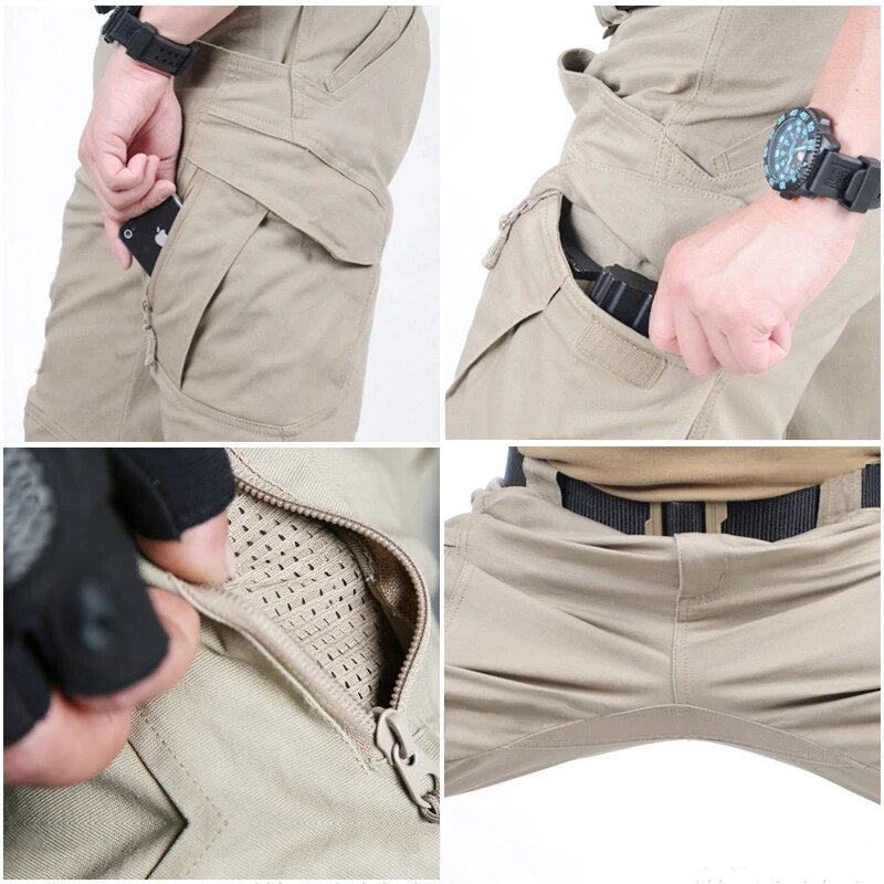 Pantalon cargo homme, stretch et robuste, idéal activités extérieures ou travail.
