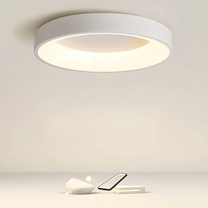 Plafonnier LED moderne, idéal pour chambre, bureau ou salon. Design scandinave, lumière dimmable.