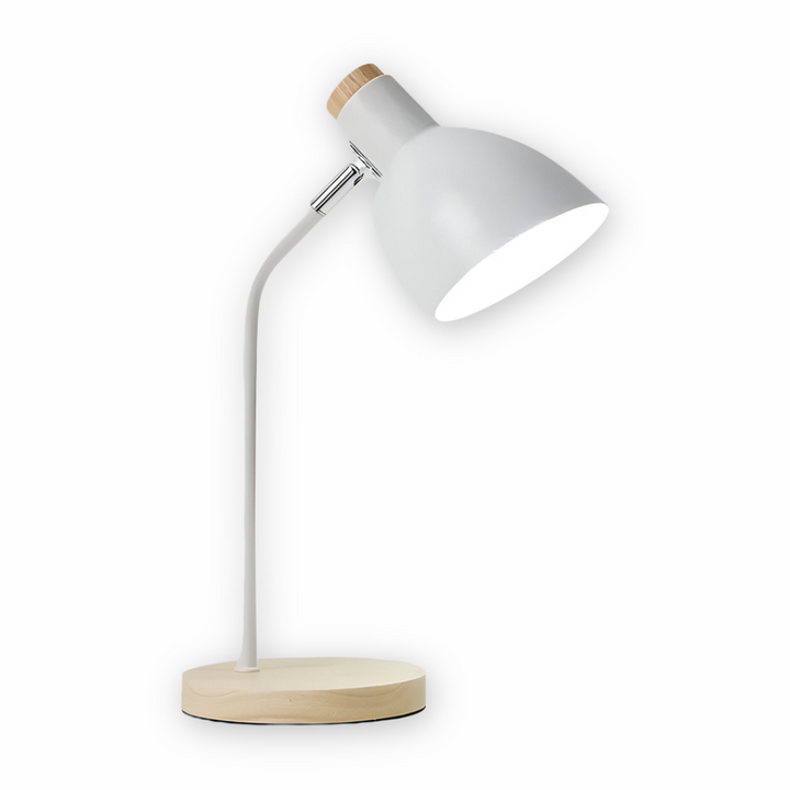 Lampe de bureau LED nordique fonctionnelle, lumière réglable, design moderne pour travail, lecture et décoration.