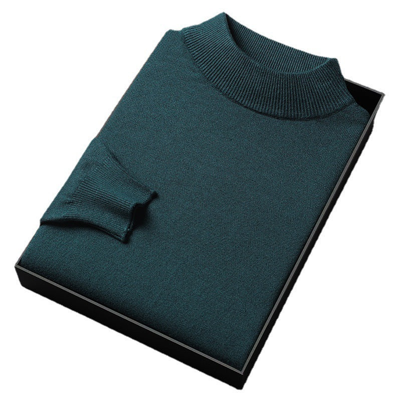 Pull homme automne-hiver, col mi-montant, élégant et décontracté, un haut polyvalent pour homme.