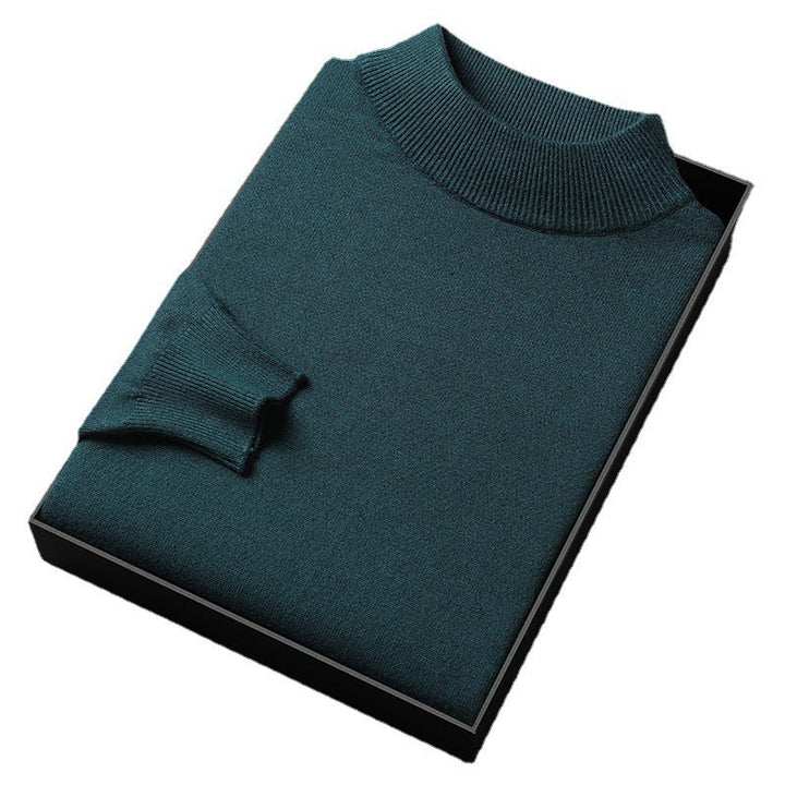 Pull homme automne-hiver, col mi-montant, élégant et décontracté, un haut polyvalent pour homme.
