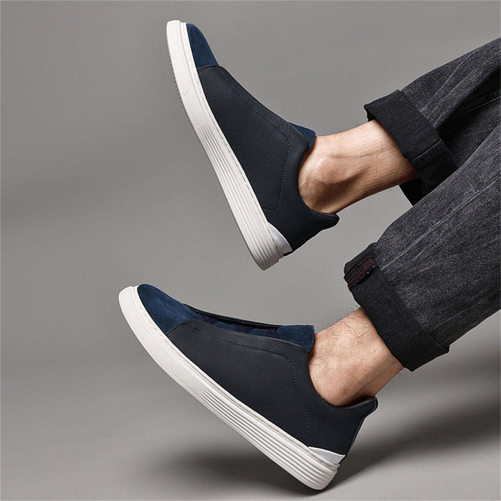 Chaussures homme décontractées à lacets élastiques, faciles à enfiler. Baskets basses très confortables pour un style quotidien.