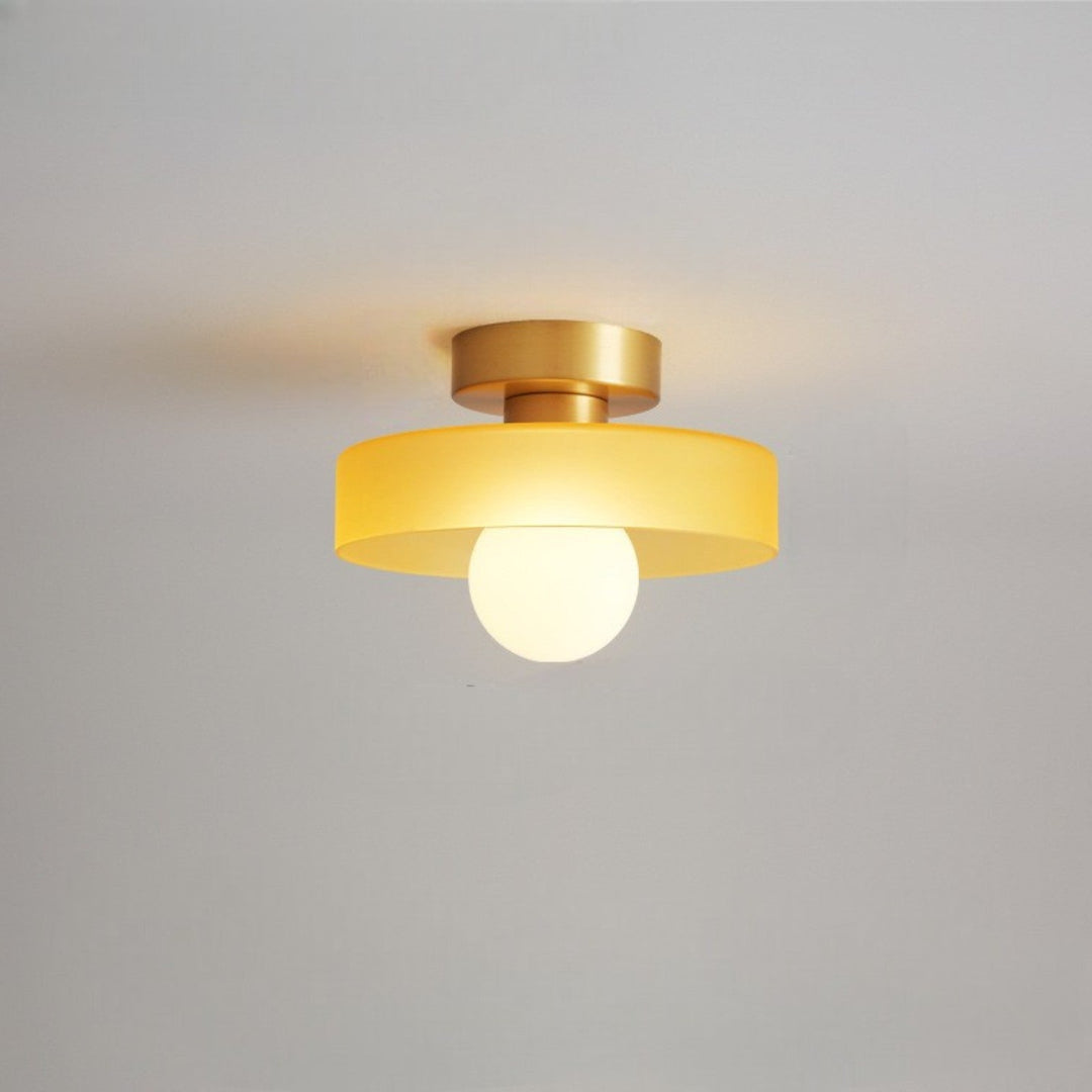 Solution d'éclairage moderne : plafonnier LED rond et réglable pour salon, chambre ou bureau.