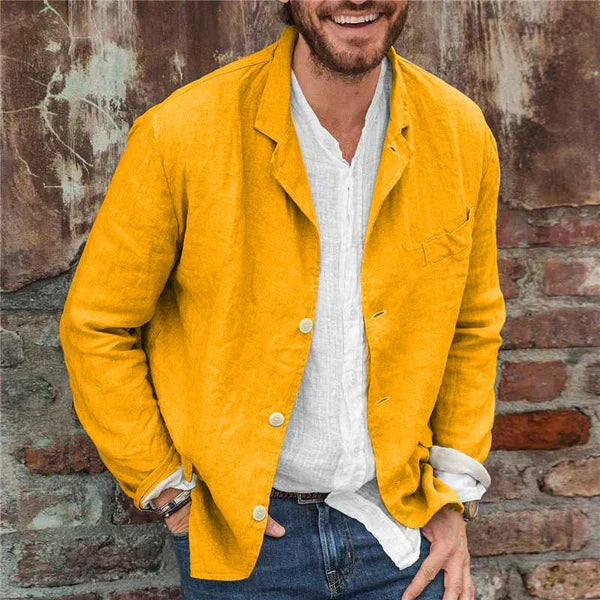 Veste légère homme chic et décontractée, parfaite pour un look polyvalent et confortable au quotidien.