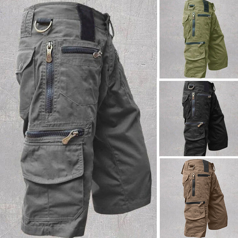 Short cargo homme résistant et confortable, parfait pour un look casual ou des aventures en plein air. Style polyvalent.