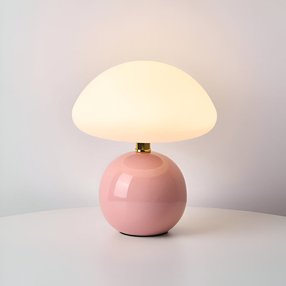 Lampe champignon LED pour décoration intérieure contemporaine, design Bauhaus et lumière d'ambiance.