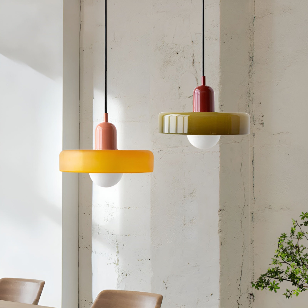 Suspension ajustable verre, éclaire votre intérieur, touche de couleur moderne.