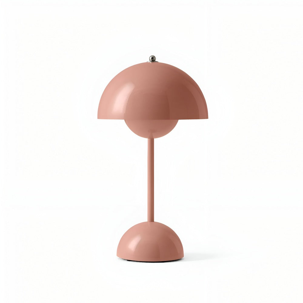 Élégante lampe de table champignon LED sans fil, luminaire design moderne.