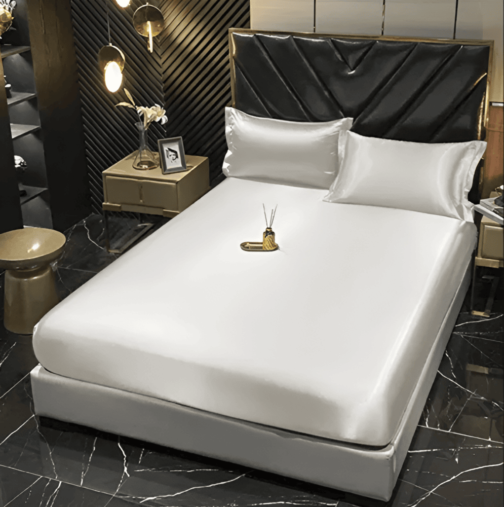 Housse de couette en soie de mûrier, douce, soyeuse, idéale pour literie de luxe.