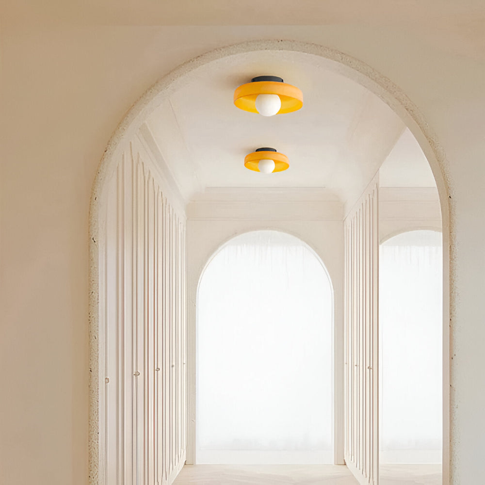 Luminaire LED rond style scandinave, économie d'énergie, parfait pour la déco.