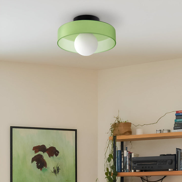 Luminaire LED rond moderne et économe (A+++) pour bureau, design minimaliste.