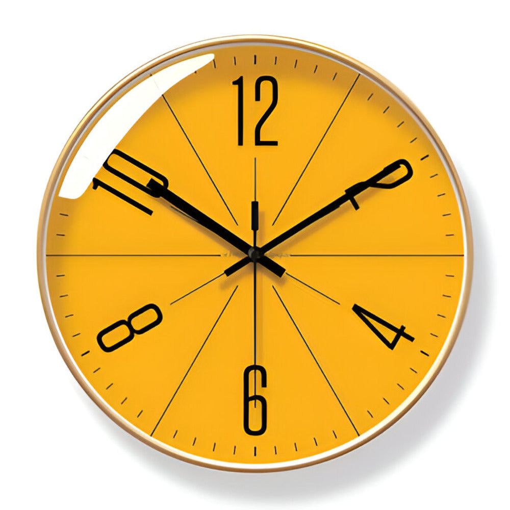 Horloge murale à quartz silencieuse, look scandinave moderne, ajoute du chic à votre décoration.