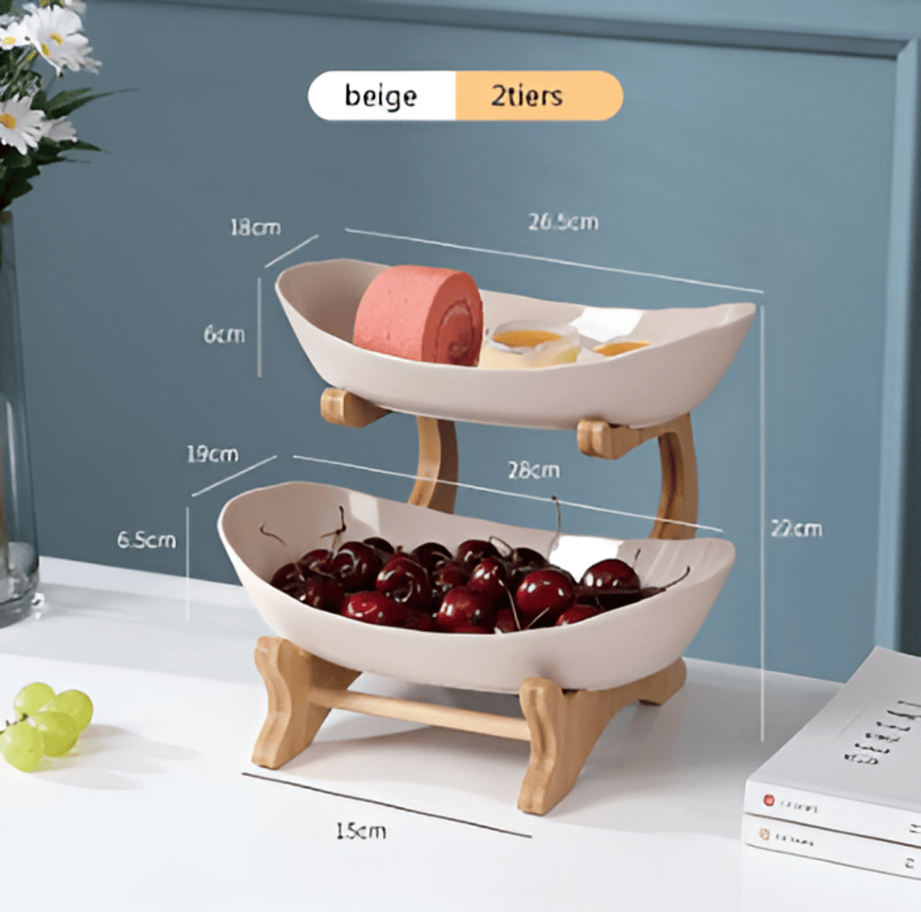 Organisateur de comptoir à plusieurs niveaux. Idéal pour présenter vos fruits frais et décorer la cuisine.