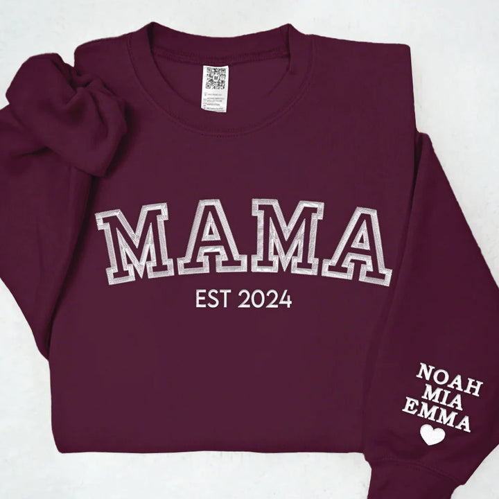 Vêtement souvenir: t-shirt personnalisé brodé noms proches. Cadeau unisexe unique pour famille.