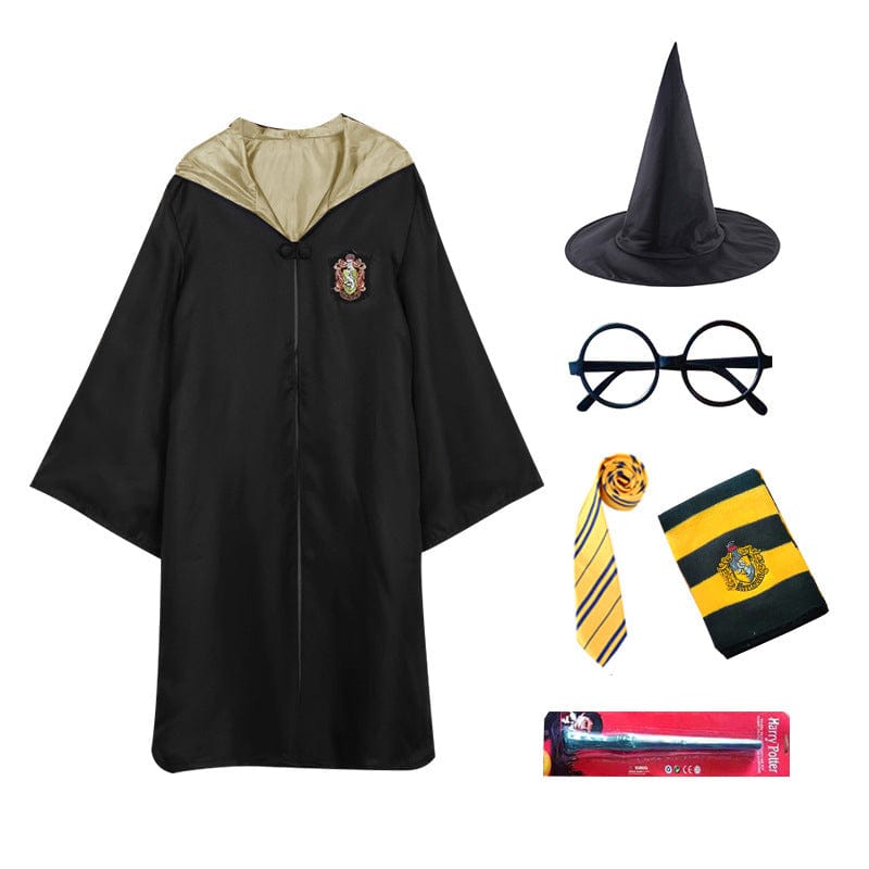 Déguisement sorcier Harry Potter pour jeune magicien, robe noire Serdaigle, fête d'anniversaire ou cosplay.