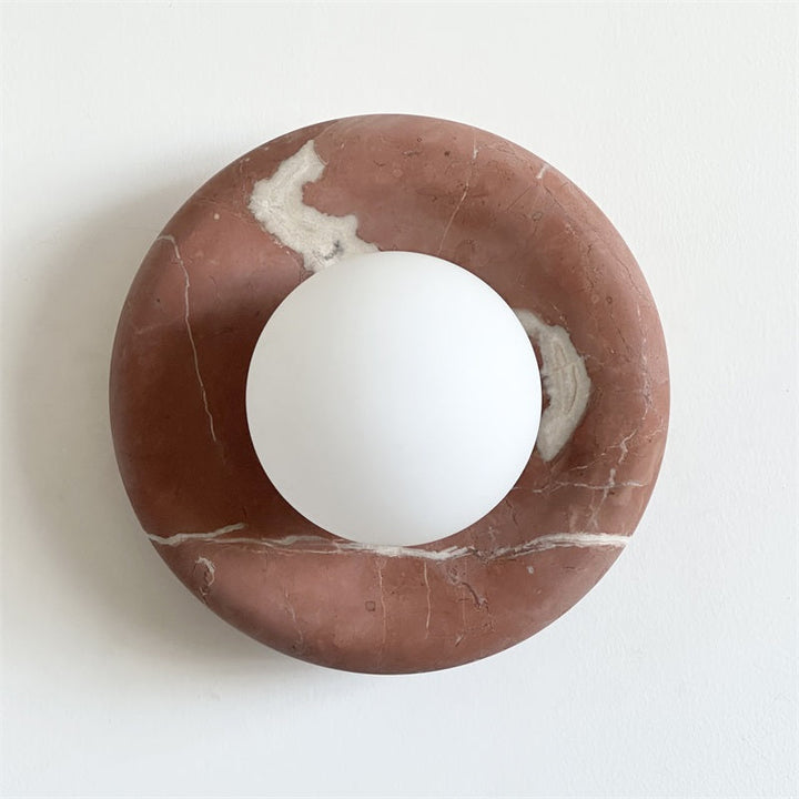 Applique murale pour intérieur, marbre, verre, douille G9. Éclairage LED design.