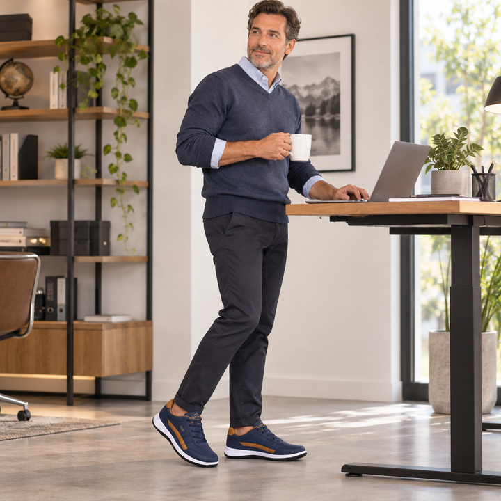 Chaussures casual homme Rocky à lacets, orthopédiques pour confort et bien-être à la marche.