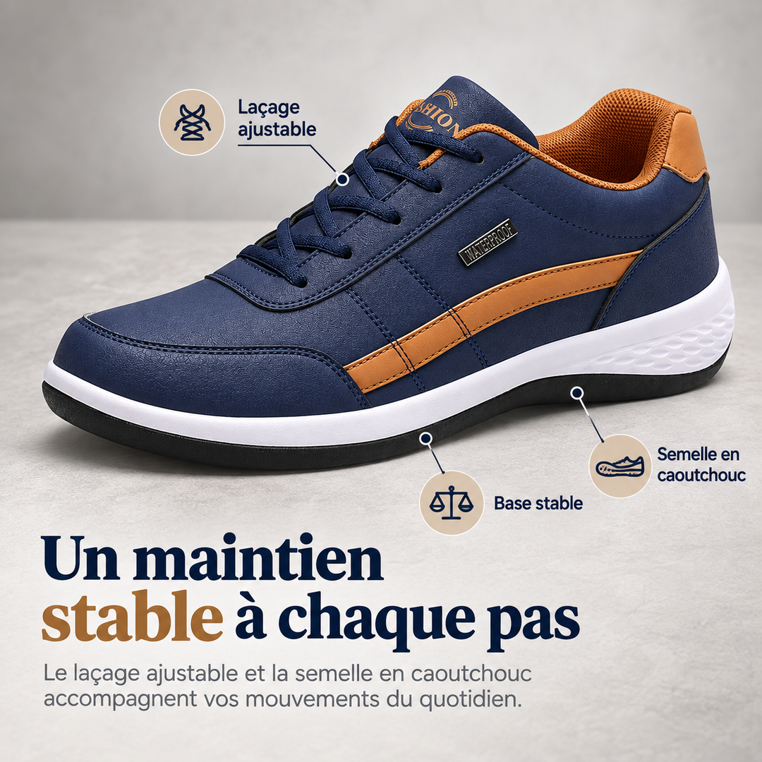 Chaussures orthopédiques homme Rocky offrant confort et bien-être optimal pour la marche.