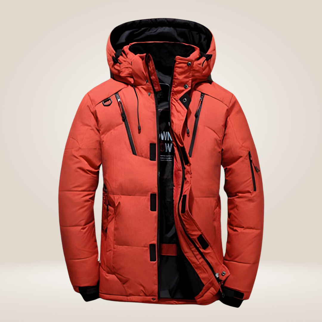 Veste matelassée chaude pour hommes, parfaite pour les activités en extérieur et la mode masculine.