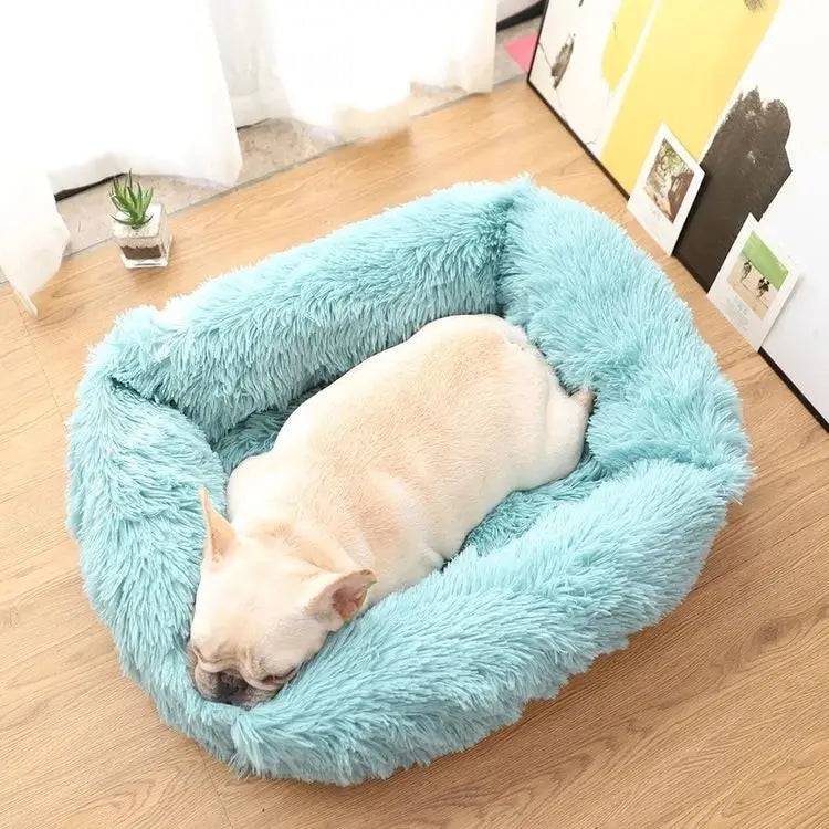 Coussin animal Deluxe gris, anti-dérapant, pour le sommeil du chien.