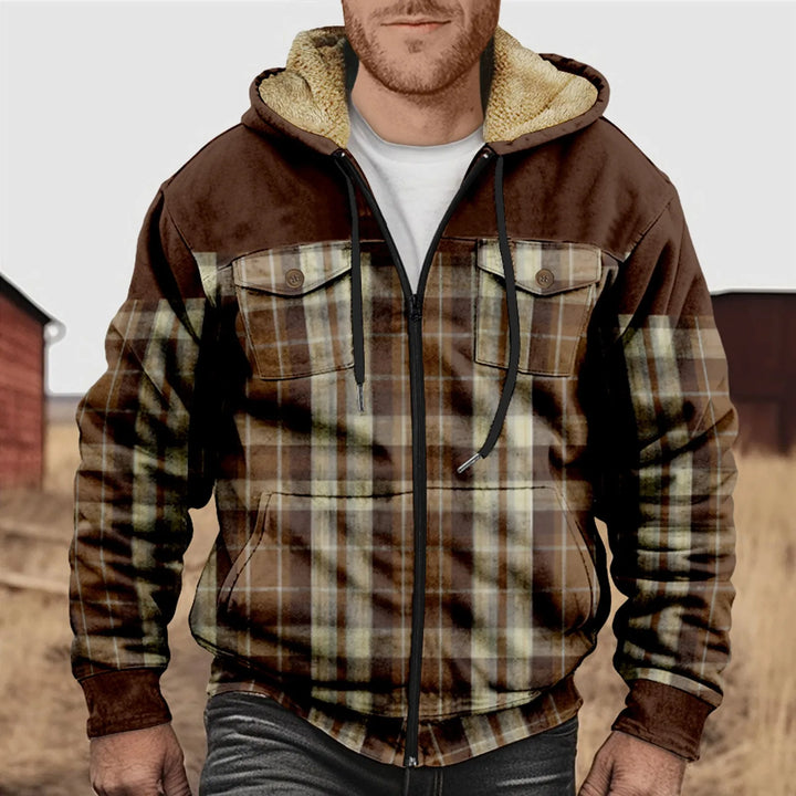 Veste chemise chaude homme, idéale automne/hiver. Style décontracté et confortable pour toutes occasions.