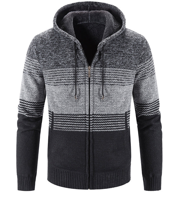Veste à capuche homme rayée, confortable et stylée. Parfaite pour la mode homme décontractée du quotidien.